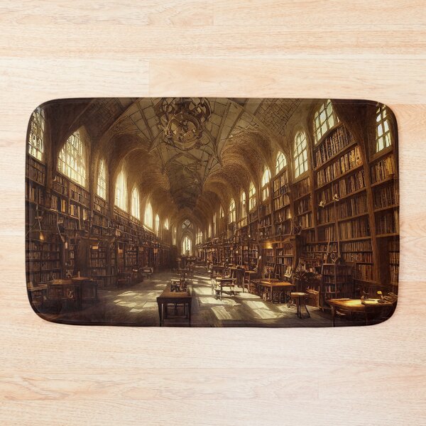 Item preview, Fantasy School Library Painting designed and sold by rudekitten.