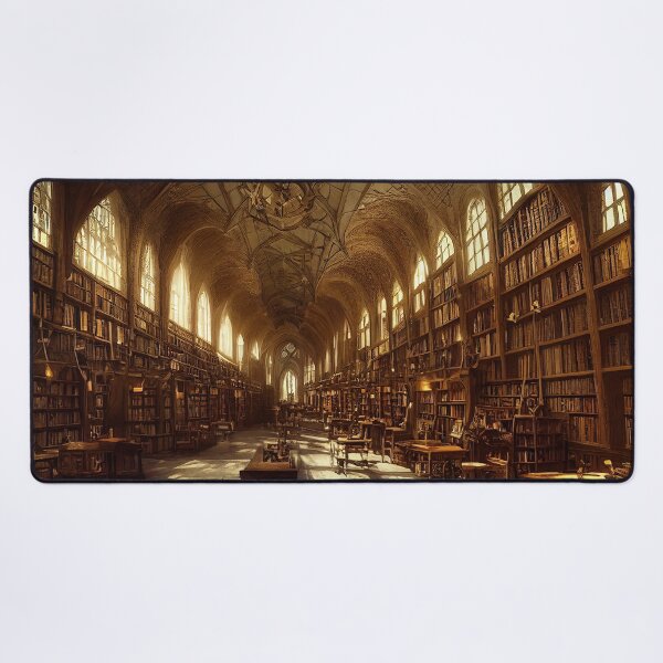 Item preview, Fantasy School Library Painting designed and sold by rudekitten.