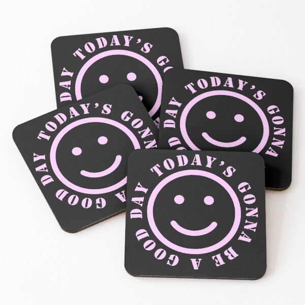 Item preview, TODAY'S GONNA BE A GOOD DAY - a happy design soft pink designed and sold by GeoffBeattie.