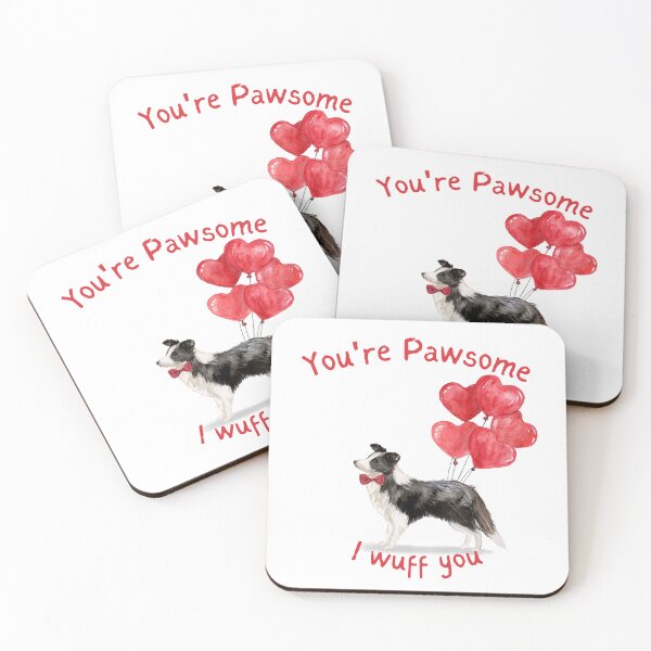 Item preview,  My Dog is My Valentine - Border Collie Valentine designed and sold by beastieboutique.
