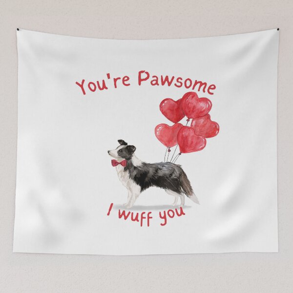 Item preview,  My Dog is My Valentine - Border Collie Valentine designed and sold by beastieboutique.