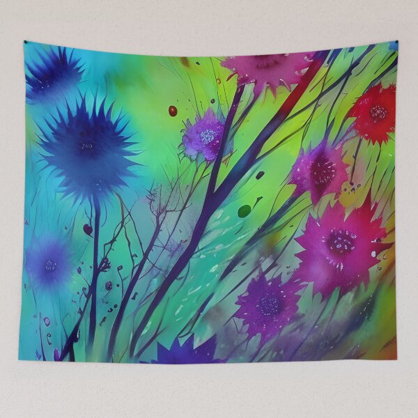 Item preview, Watercolor Splash Flowers designed and sold by Poetic Patterns Studio.