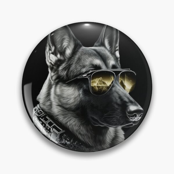 Item preview, German Shepperd K9 With Yellow Glasses Super Realistic designed and sold by adembulut.