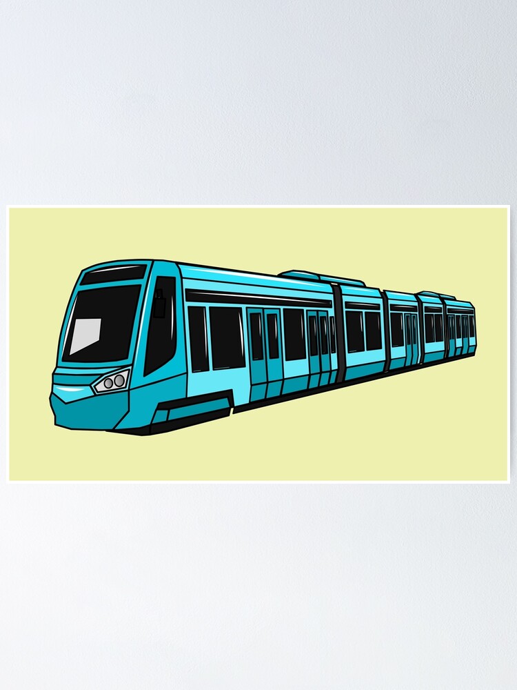Electric locomotive cartoon illustration