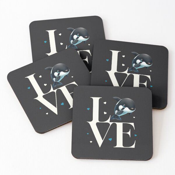 Item preview, Love Orcas Cute Valentine's Day  designed and sold by SilverAndGolden.