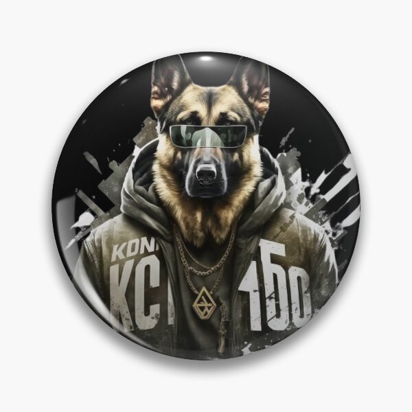 Item preview, German Shepperd K9 With Hoodie Chain And Glasses Super Realistic designed and sold by adembulut.