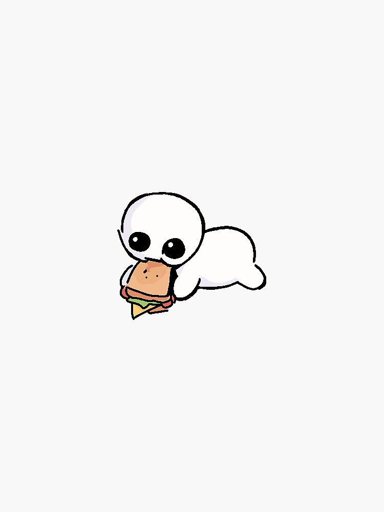 TBH creature eating a sandwich Sticker for Sale by imperceiveable