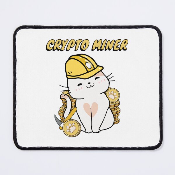 Artikelvorschau, Crypto Miner Weiße Katze entworfen und verkauft von Pet Station.