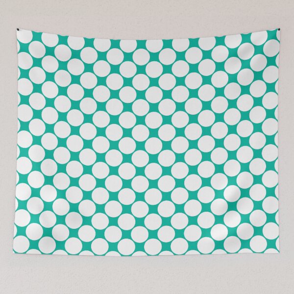 Item preview, Giant White Polka dots on Aqua Green  designed and sold by POLKAIWERX.
