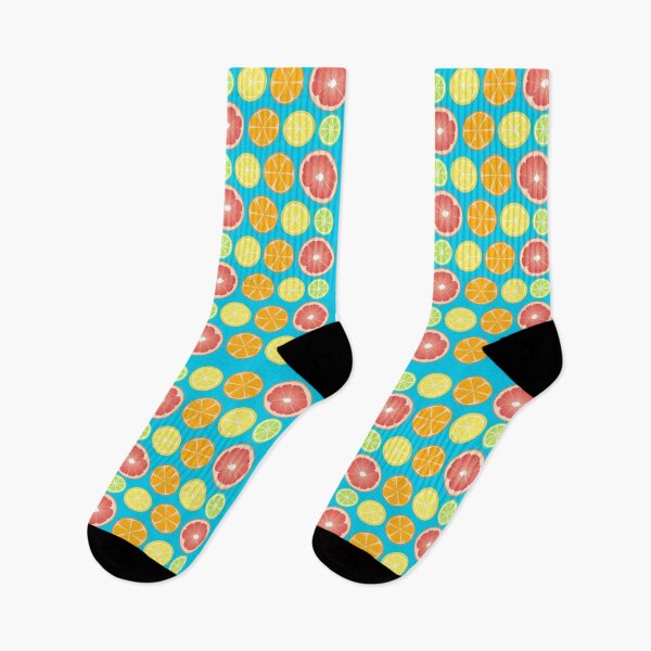 Item preview, Tropical Citrus Repeating Pattern with blue background designed and sold by FlippinTurtles.