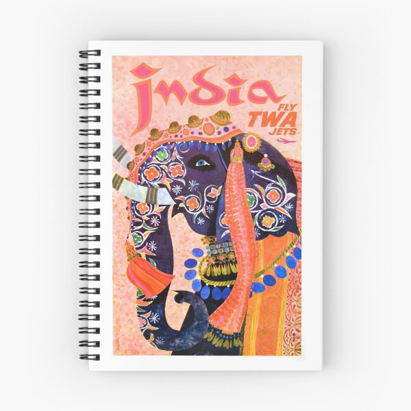 Item preview, 1960 TWA India Elephant Travel Poster designed and sold by retrographics.