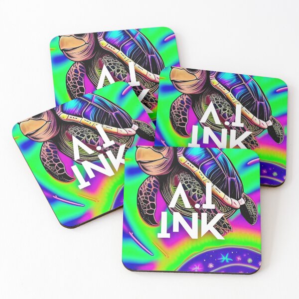 Item preview, A.I INK | Bioluminescence Turtle In Space Aesthetic designed and sold by AI-INK.