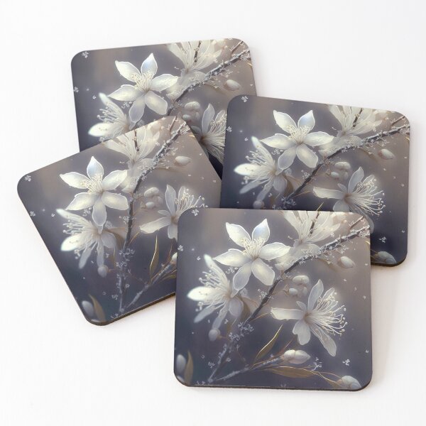 Item preview, minimalistic Painting of Jasmine blossom. Earth Elements designed and sold by UmagineArts.