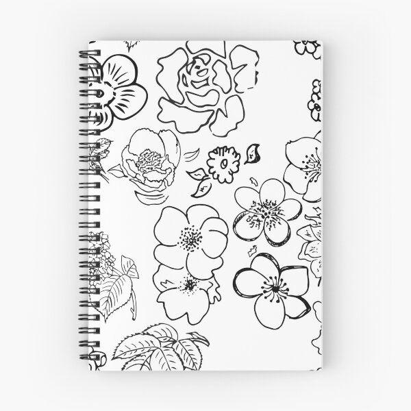 Artikelvorschau, Blumen in Schwarz entworfen und verkauft von PandaShoops.
