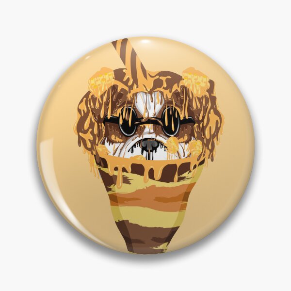 Item preview, grime art chocolate dog cheese ice cream illustration designed and sold by AmsaOza.