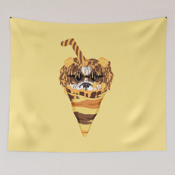 Item preview, grime art chocolate dog cheese ice cream illustration designed and sold by AmsaOza.
