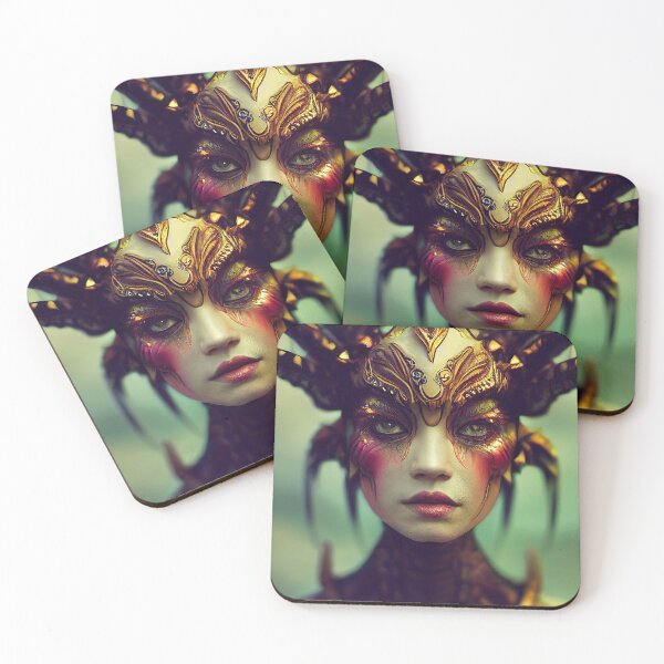 Item preview, a close up of a woman wearing a mask designed and sold by DesignAtYO.