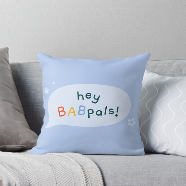 Item preview, "hey babpals!" speech bubble (blue) designed and sold by babpod.