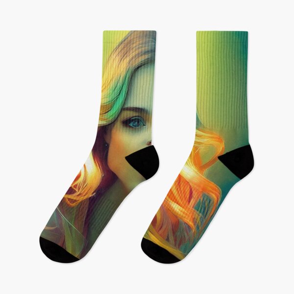 Item preview, a painting of a woman with long blonde hair designed and sold by DesignAtYO.