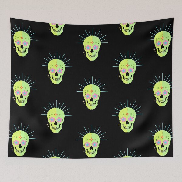 Item preview, Green Sugar Skull designed and sold by birdyness.