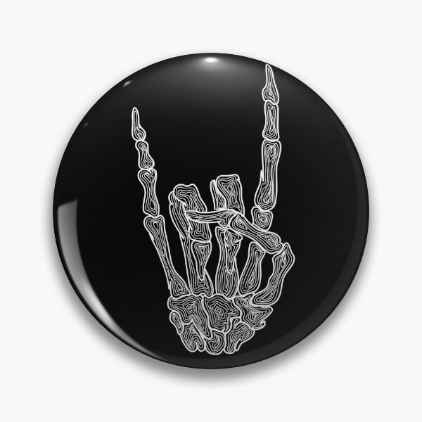 Item preview, Rock on skeleton hand white designed and sold by in-the-mountain.