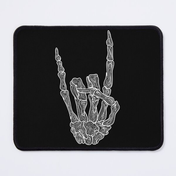 Item preview, Rock on skeleton hand white designed and sold by in-the-mountain.
