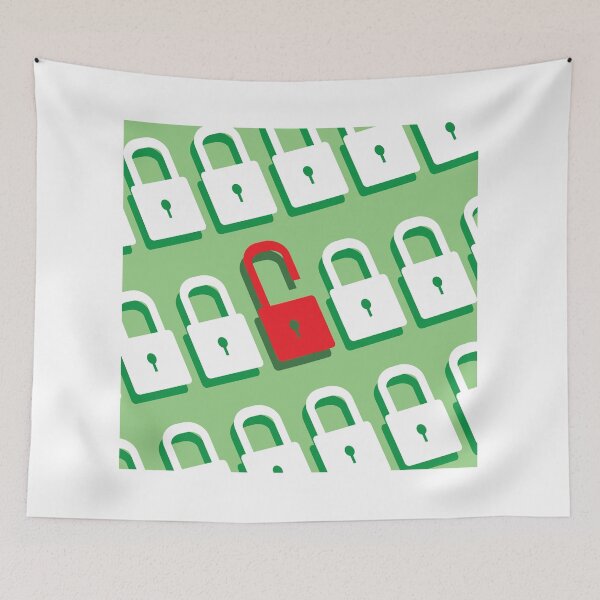Item preview, Unlocked Red lock designed and sold by vectorworks51.
