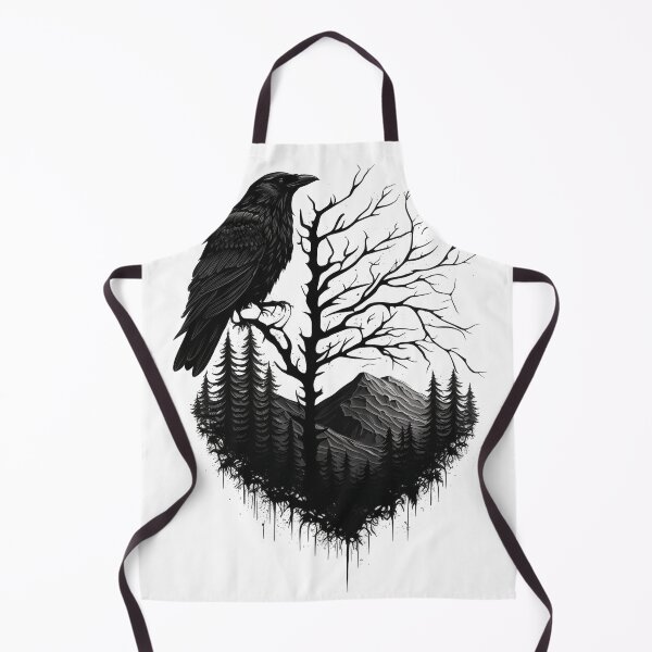 Item preview, Odin's Raven line art designed and sold by WodenButikk.