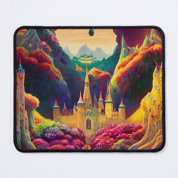 Item preview, a painting of a castle surrounded by trees designed and sold by DesignAtYO.