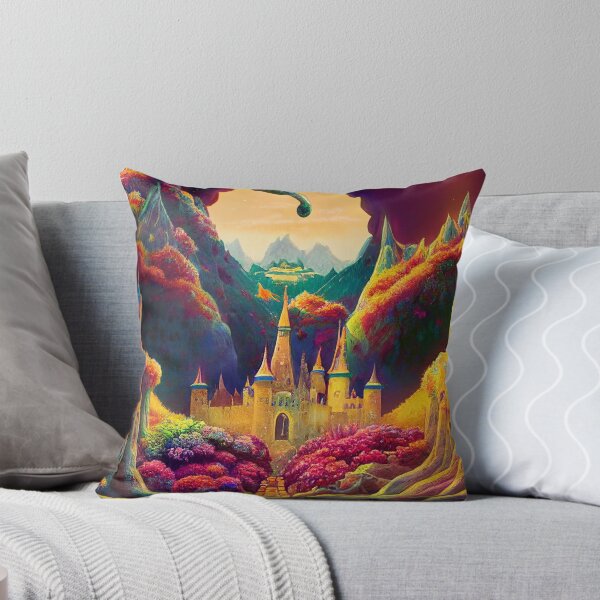 Item preview, a painting of a castle surrounded by trees designed and sold by DesignAtYO.