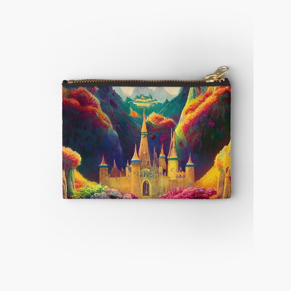 Item preview, una pintura de un castillo rodeado de árboles designed and sold by DesignAtYO.