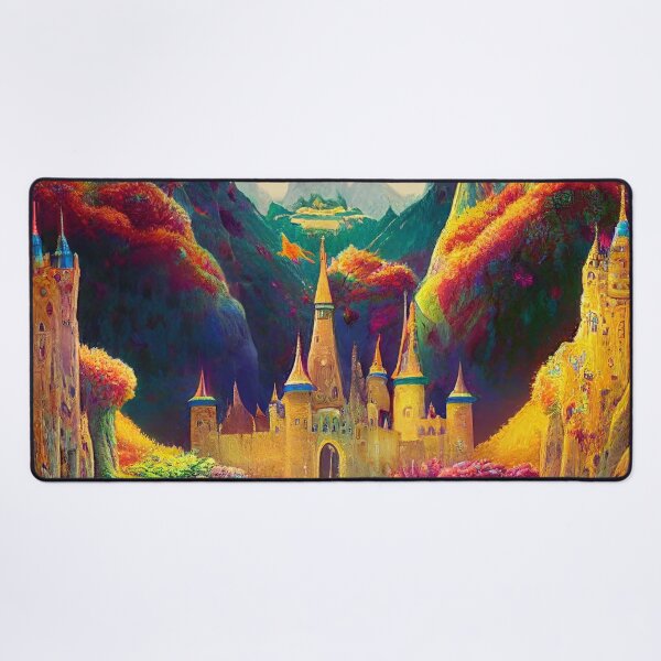 Item preview, a painting of a castle surrounded by trees designed and sold by DesignAtYO.