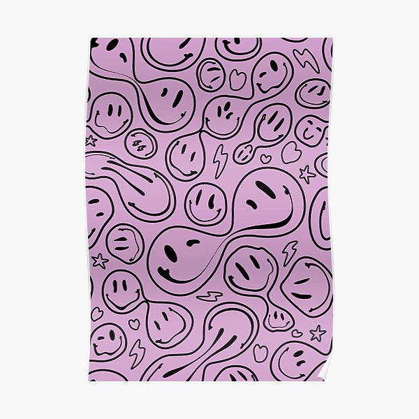 Trippy Smiley Faces Fabric Wallpaper and Home Decor  Spoonflower