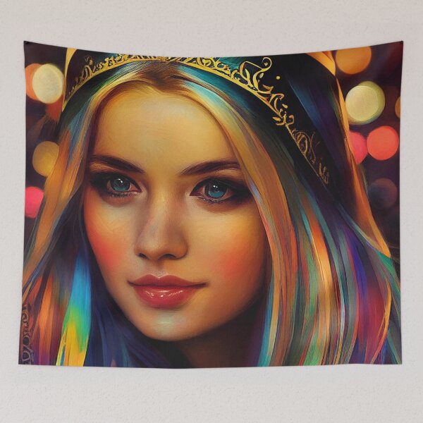 Item preview, a painting of a woman with a crown on her head designed and sold by DesignAtYO.