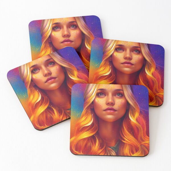 Item preview, a painting of a woman with long blonde hair designed and sold by DesignAtYO.