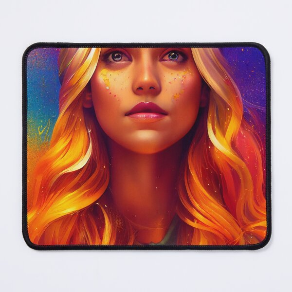 Item preview, a painting of a woman with long blonde hair designed and sold by DesignAtYO.