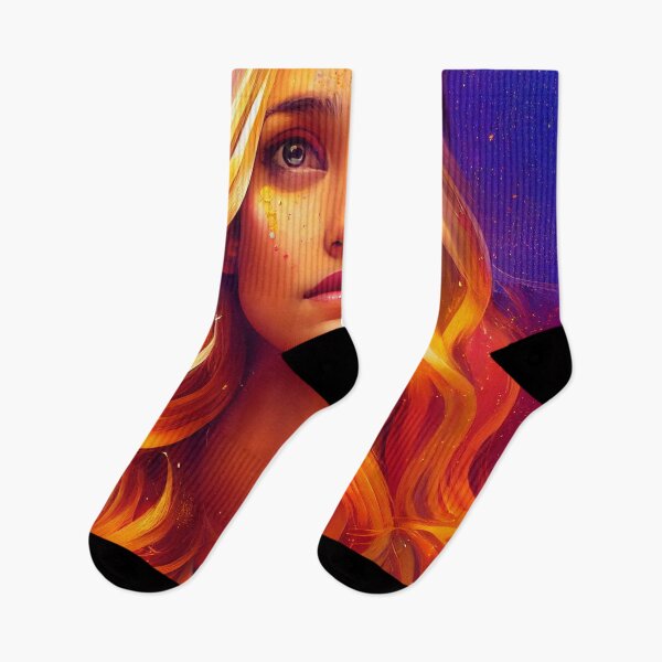 Item preview, a painting of a woman with long blonde hair designed and sold by DesignAtYO.