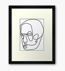 Graphic Head Illustration One Line Gerahmtes Wandbild