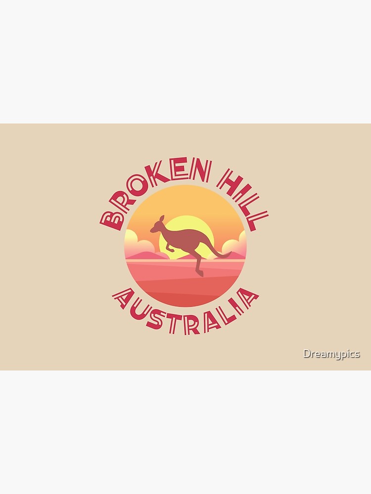 Disover Broken Hill Australia Kangaroo at sunset Bath Mat