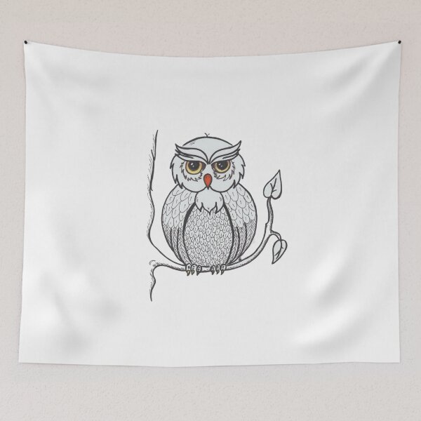 Item preview, Owl, fantasy design pencil drawing designed and sold by Gabrilla.