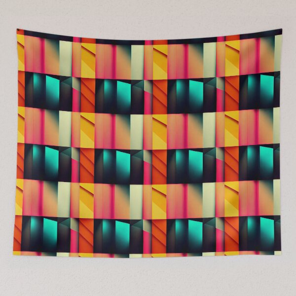 Item preview, Neon Dreams: A Bold and Colorful Retro-Inspired Pattern designed and sold by HiArtify ❤️.