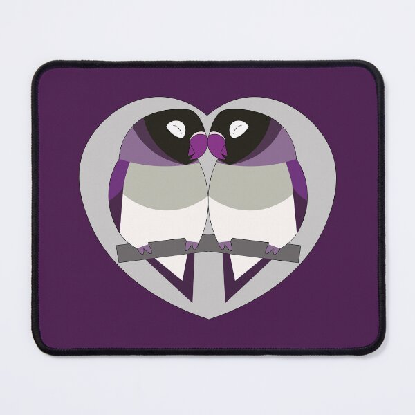 Item preview, Asexual Pride Lovebirds designed and sold by nolessjess.