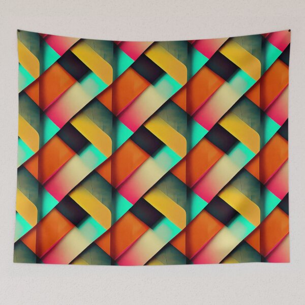 Item preview, Neon Dreams: A Bold and Colorful Retro-Inspired Pattern designed and sold by HiArtify ❤️.