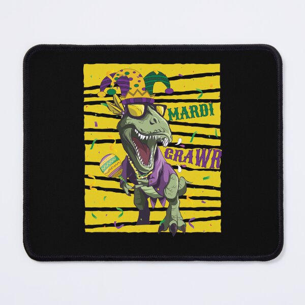 Item preview, Mardi Gras Dabbing T Rex Dinosaur Mardi Grawr Bead Costume designed and sold by CoolCreative.
