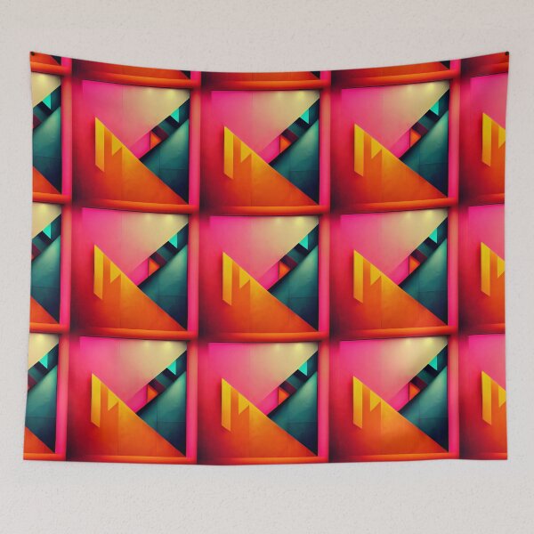 Item preview, Neon Dreams: A Bold and Colorful Retro-Inspired Pattern designed and sold by HiArtify ❤️.