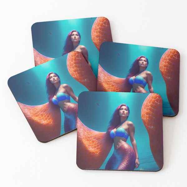 Item preview, AI Generated Art, Beautiful Female Mermaid Underwater  designed and sold by DominicAi.