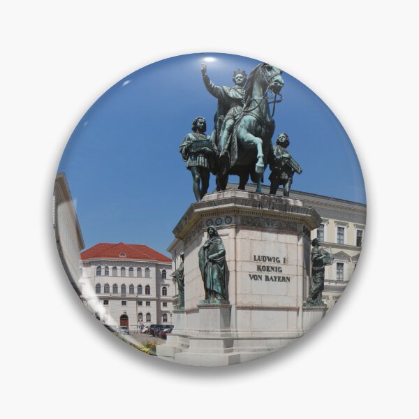 Artikelvorschau, Reiterstandbild König Ludwig I. und Palais Leuchtenberg, Bayerisches Staatsministerium der Finanzen,, Odeonsplatz, München, Oberbayern, Bayern, Deutschland, Europa entworfen und verkauft von Torsten Krüger.