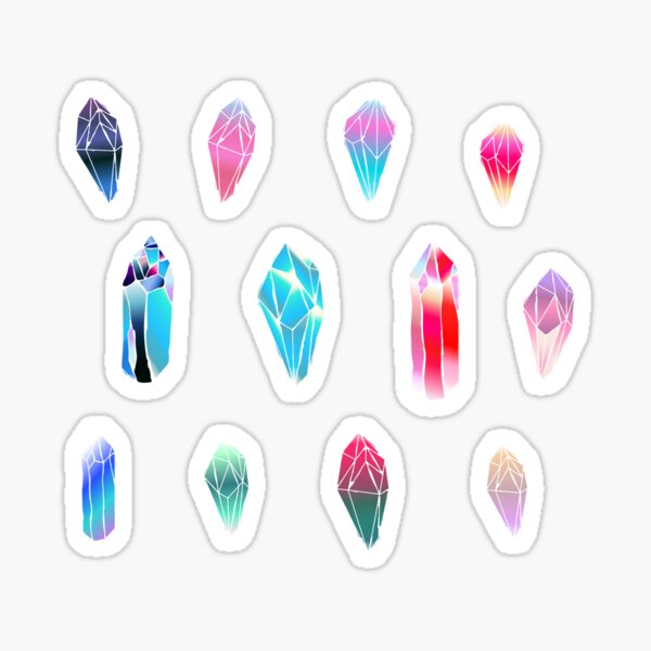 Crystals Stickers by Marina Demidova, Redbubble