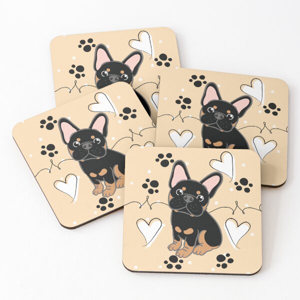 Item preview, LOVE Frenchie French Bulldog - Black and Tan designed and sold by Lulupainting.