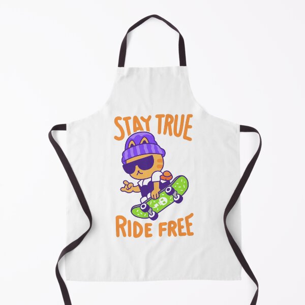 Cat Stay true Ride Free Color Apron